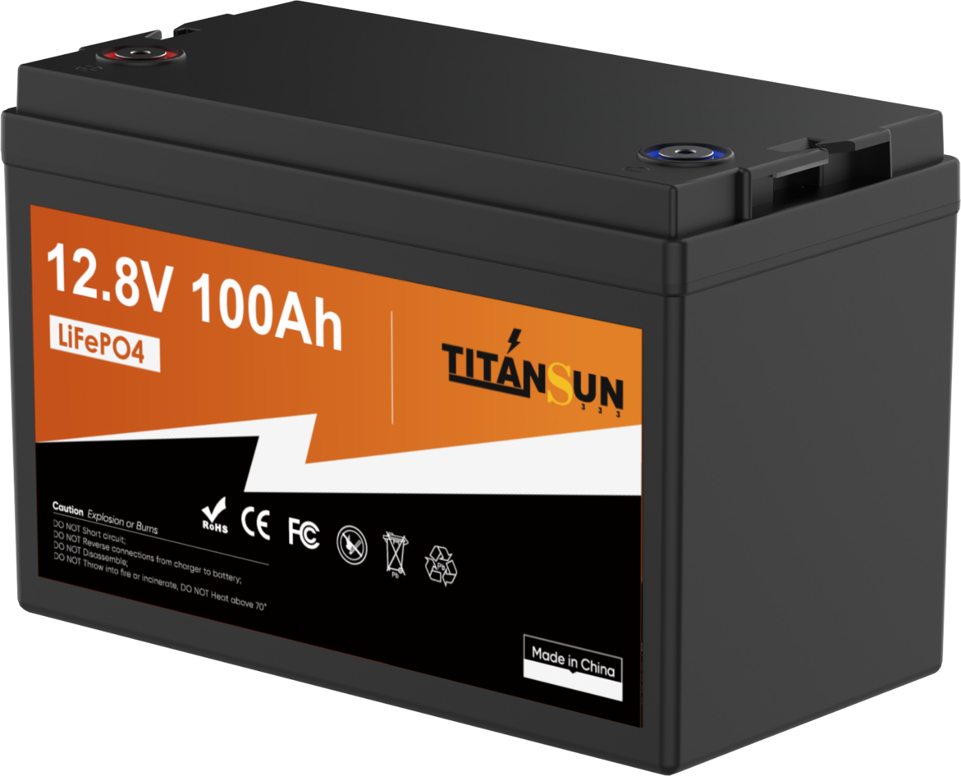 Bateria Litio mono bloque 12.8v 100ah 6000 ciclos, Titansun