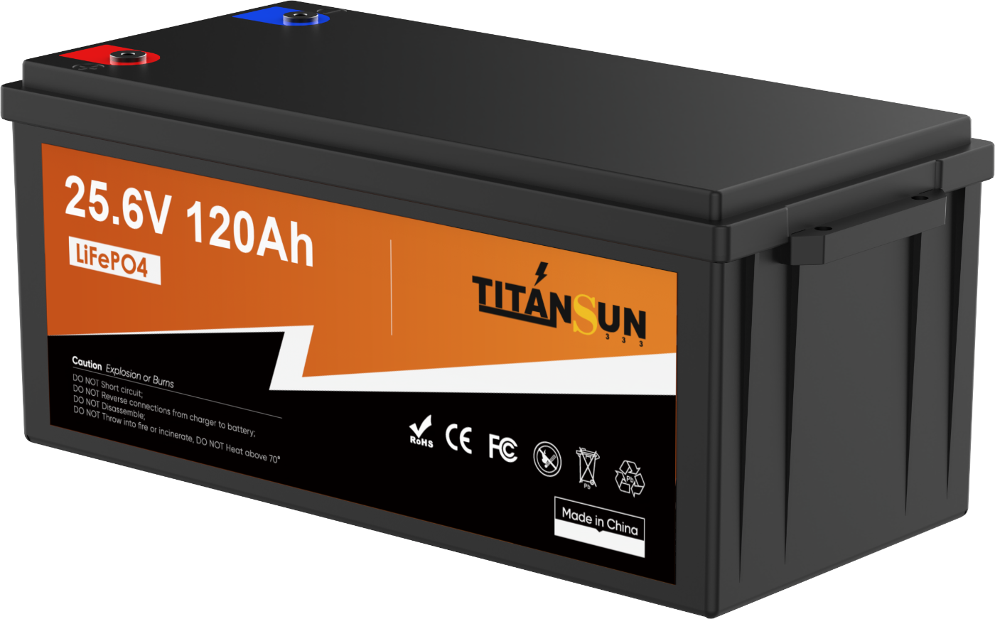 Bateria Litio mono bloque 25.6v 120ah 6000 ciclos, Titansun