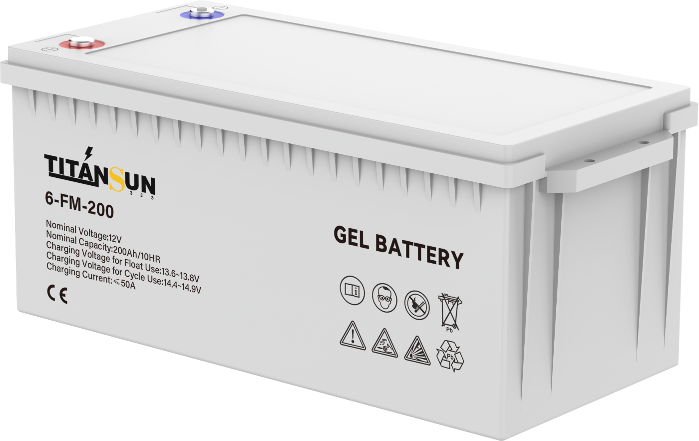 Bateria gel 12v 200ah 2400 cilos, Titansun